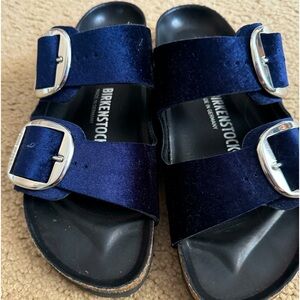 Birkenstock Big Buckle in Navy Suede size 41